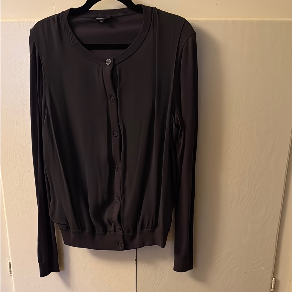 Army Green Button-Up Cardigan